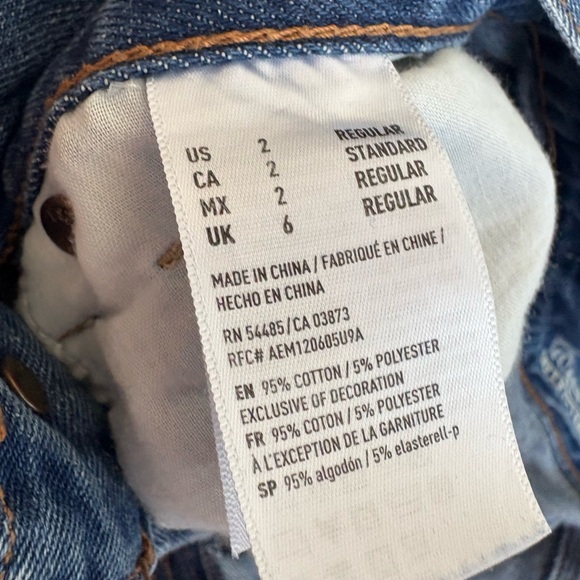 American Eagle Outfitters Women’s Straight Blue Mom Jeans - Picture 8 of 8